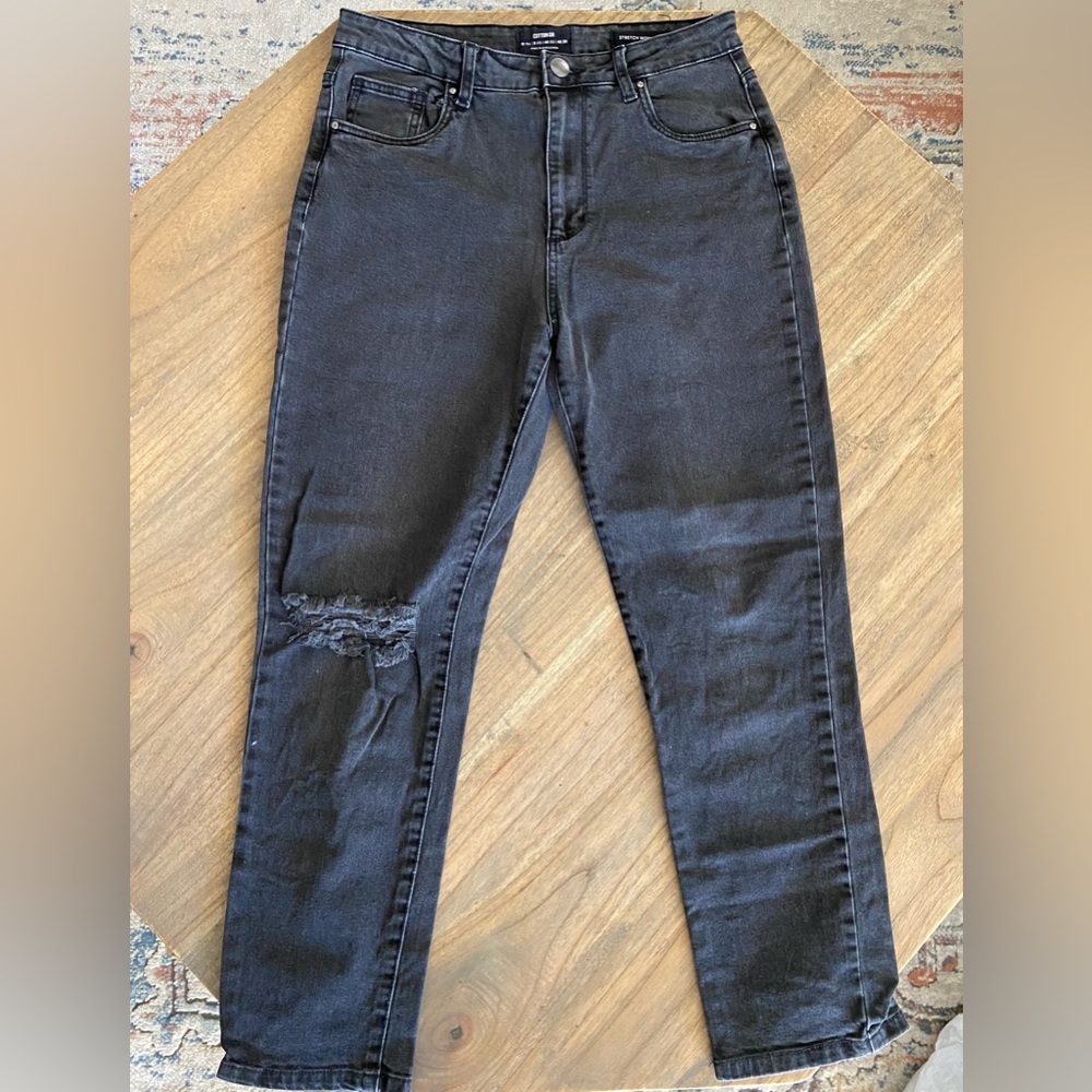 Cotton On Black Stretch Mom Jeans